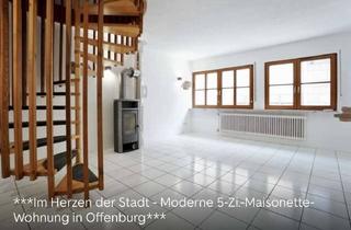Wohnung mieten in Zunftgasse, 77652 Offenburg, Exklusive 5-Zimmer-Maisonette-Wohnung mit gehobener Innenausstattung mit Einbauküche in Offenburg