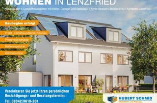 Doppelhaushälfte kaufen in Anna-Straubin-Straße 50, 87437 Lenzfried, Wohnen in Lenzfried - Neubau von 4 Doppelhaushälften und 12 Reihenhäusern
