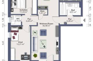 Wohnung kaufen in Am Teichfeld 14, 06567 Bad Frankenhausen, Ideal als Kapitalanlage - Schöne 3 RW mit Balkon und PKW-Stellplatz