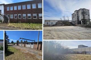 Grundstück zu kaufen in 04838 Laußig, Ca. 6,392 ha Großes Grundstück mit Bestandsgebäuden: Halle + Betonsilo + Garagen + teilsan. Flachbau