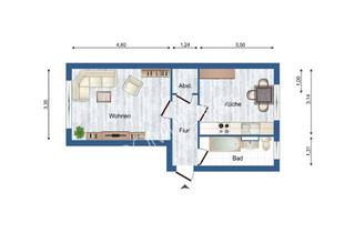 Wohnung mieten in Dorfstr. 11, 17099 Galenbeck, Renovierte 1 Zimmer Wohnung mit Einbauküche und Garage optional!
