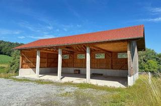 Gewerbeimmobilie kaufen in 94541 Grattersdorf, Maschinenhalle 166m2 für Land-/Forstwirtschaft + 4.090 m2 Streuobstwiese/Weidefläche mit Ziegenstall