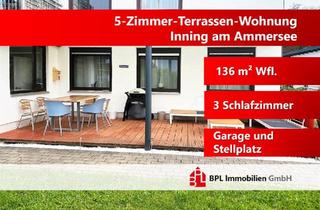 Wohnung kaufen in 82266 Inning, Inning am Ammersee - Große 5-Zimmer Erdgeschoß-Terrassenwohnung in Inning am Ammersee