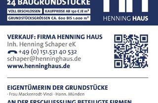 Grundstück zu kaufen in 34346 Hannoversch Münden, Schöne Baugrundstücke in Hann. Münden