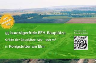 Grundstück zu kaufen in 38154 Königslutter, Bauträgerfreie Bauplätze in Königslutter!