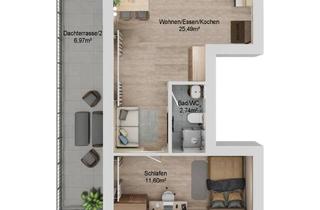 Wohnung kaufen in Hohenwarter Straße 58, 85276 Pfaffenhofen, 2-Zimmer Wohnung mit 14qm Dachterrasse mit Westausrichtung