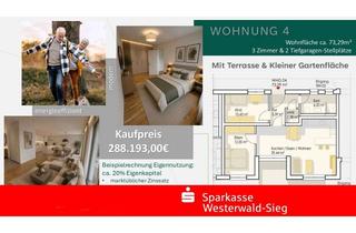 Wohnung kaufen in 56235 Ransbach-Baumbach, PROVISIONSFREI für Käufer! Mit Terrassenfläche, Kellerraum und 2 Tiefgaragen-Stellplätzen!