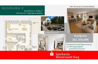 Wohnung kaufen in 56235 Ransbach-Baumbach, PROVISIONSFREI für Käufer!!! Mit Terrasse, Garten, Kellerraum, 2 Tiefgaragen-Stellplätze!