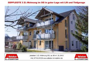 Wohnung kaufen in 79798 Jestetten, Kapitalanleger gesucht: 3 Zi.-Wohnung OG mit Balkon, Tiefgarage und Stellplatz, ca. 80 m², BJ 2012