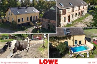 Gewerbeimmobilie kaufen in 14974 Ludwigsfelde, Einmalige Gelegenheit-Vierseithof am Gröbener See + Stallung m. Baugenehmigung für 2 Wohneinheiten!