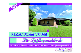 Haus kaufen in 33378 Rheda-Wiedenbrück, großzügiger, mod.-bed. teilunterkellerter Winkelbungalow mit Zufahrt, Garten, Garage