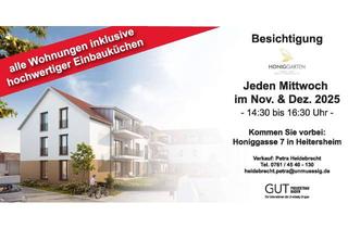 Wohnung kaufen in Honiggasse, 79423 Heitersheim, NEUBAU Heitersheim, Honiggasse 3-Zimmer EG Wohnung mit Garten nach Süden