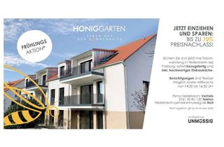Wohnung kaufen in Honiggasse, 79423 Heitersheim, NEUBAU Heitersheim, Honiggasse 3-Zimmer EG Wohnung mit Garten nach Süden und toller Einbauküche!