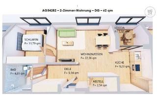 Wohnung mieten in 87600 Kaufbeuren, Möblierte, helle 2-Zimmer-DG-Wohnung mit Loggia in Kaufbeuren