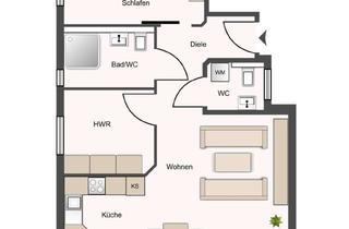Wohnung kaufen in 50126 Bergheim, Neubaukomfort: Exklusive 2-Zimmer-Wohnung im 1. Obergeschoss mit Aufzug; Balkon; und PKW-Stellplatz