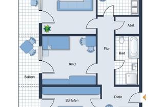 Wohnung kaufen in Jasminweg, 76297 Stutensee, Gut vermietet und provisionsfrei: 3 Zi. Wohnung - 90 qm - Balkon und TG Stutensee-Blankenloch