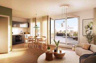 Wohnung kaufen in Am Schäferanger 2-12, 85764 Oberschleißheim, FRÜHLINGS-SPECIAL: 3-Zimmer Wohnung mit smartem Grundriss und Terrasse in optimaler Süd-Ausrichtung