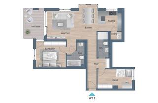 Wohnung kaufen in Untere Schloßstraße 98, 73553 Alfdorf, Moderne 3,5-Zimmer-Wohnung im Neubau – Ihr neues Zuhause im Erdgeschoss in Alfdorf! Wohnung Nr. 1