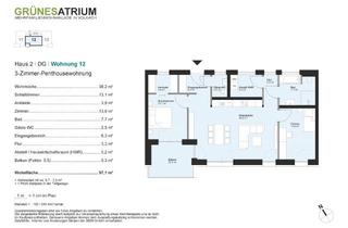 Penthouse kaufen in Ringstraße, 97332 Volkach, Helle 3-Zimmer-Penthousewohnung in Mehrfamilienwohnanlage