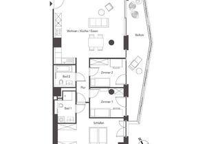 Loft kaufen in Moltkestraße, 78467 Konstanz, Wohnen mit Parkblick: 4-Zimmer-Loft-Apartment - 41