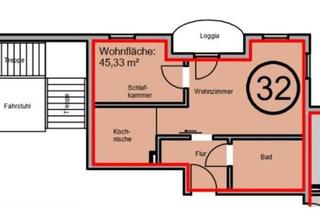 Immobilie mieten in Alte Kaserne, 39288 Burg, Seniorenwohnanlage Burg – Gemütliche 2-Raumwohnung mit Loggia im Dachgeschoss na001