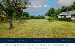 Grundstück zu kaufen in 15537 Erkner, Baugrundstück in Erkner mit gültiger Baugenehmigung für zwei Einfamilienhäuser!