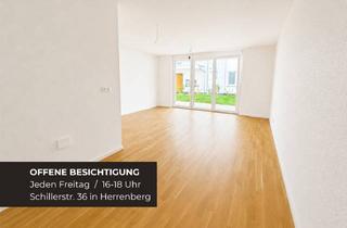 Wohnung kaufen in Schillerstraße 36, 71083 Herrenberg, Schicke 2-Zimmer Erdgeschosswohnung mit Süd-Terrasse & kleinem Garten