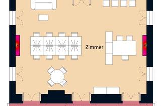 Gewerbeimmobilie mieten in 01454 Wachau, Herrschaftlich Arbeiten im Schloss mit Balkon und stilvollen Wand- und Deckenmalereien!