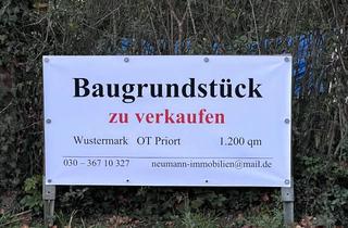 Grundstück zu kaufen in 14641 Wustermark, Priort / Wustermark für Ein-/Zweifamilienhausbebauung - optional für viel Nebengelass