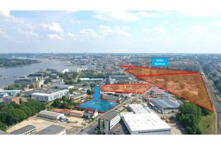 Gewerbeimmobilie kaufen in Carl-Hopp-Straße, 18057 Kröpeliner Tor-Vorstadt, HRO-CITY-Neubaugrundstück für 6 Geschosse und 7.600 m² BGF für Büro und Gewerbe mit Warnowblick
