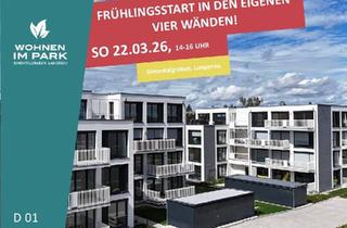 Wohnung kaufen in 89129 Langenau, 3-ZIMMER ETW MIT GARTENANTEIL - "WOHNEN IM PARK" IN LANGENAU - D01