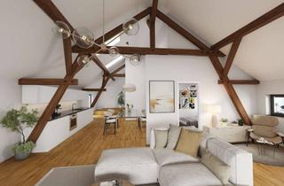 Loft kaufen in 73734 Esslingen, Loft, saniert, sichtbares Gebälk, 4 Meter RH, Tageslichtbad, Solar, Fußbodenheizung uvm.!