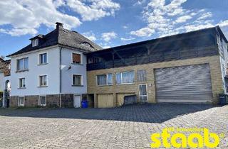 Haus kaufen in 63776 Mömbris, ARBEITEN UND WOHNEN VEREINT: 1-2 FAMILIENHAUS MIT HOF, LAGERFLÄCHE UND GERÄUMIGER GARAGE - GEE