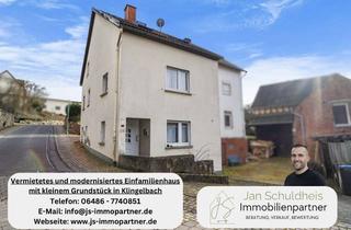 Einfamilienhaus kaufen in 56368 Klingelbach, Provisionsfrei! Vermietetes, modernisiertes Einfamilienhaus mit kleinem Grundstück