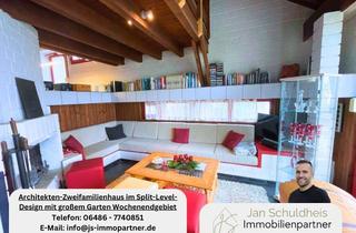 Haus kaufen in 56368 Katzenelnbogen, Provisionsfrei! Architekten-Zweifamilienhaus im Split-Level-Stil mit großem Garten Wochenendgebiet!