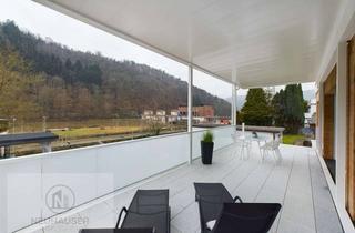 Wohnung kaufen in 69239 Neckarsteinach, Barrierefreie Wohnung mit Terrasse und Garten am Neckar mit sensationellem Blick