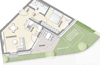Wohnung kaufen in 71282 Hemmingen, Stilvoll wohnen mit Garten: Moderne und helle 2,5-Zimmer-Neubauwohnung in ruhiger Lage