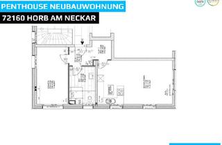 Penthouse mieten in Kreuzerstrasse 18, 72160 Horb, Neubau Penthousewohnung mit Balkon Naturpark Horb am Neckar