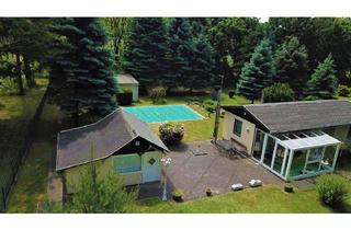 Haus kaufen in Hohenlubast 46, 06773 Schköna, Idyllischer Ferienbungalow mit Wintergarten und Pool