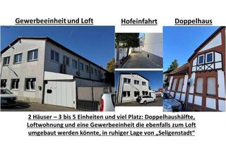 Haus kaufen in 63500 Seligenstadt, 2 Häuser – Mehrgenerationen bis 5 Einheiten: DHH, Loftwohnung und Gewerbe "Seligenstadt"