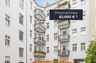 Wohnung kaufen in Corinthstraße 53, 10245 Friedrichshain, Preisnachlass sichern auf vermietete 5-Zimmerwohnung mit Wannenbad und Balkon im Stralauer Kiez