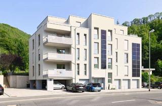 Wohnung mieten in 56130 Bad Ems, Neubau Erstbezug! Energieeffiziente 4 ZKB-Wohnung m. Aufzug, Loggia, EBK, G-Bad u. Garage in Bad Ems