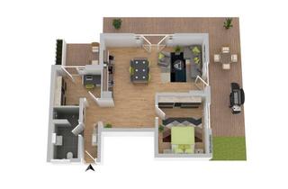 Wohnung kaufen in 89407 Dillingen, Ruhig gelegene, ebenerdige 2 Zi. Wohnung mit zwei Terrassen in Dillingen/Hausen (neuwertig)