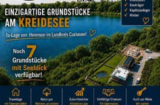 Grundstück zu kaufen in 21745 Hemmoor, Seegrundstücke LK Cuxhaven ab 970 m² 1. Reihe, Panorama-Seeblick, 1a-Lage von 21745 Hemmoor