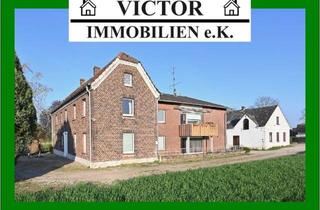 Bauernhaus kaufen in 47506 Neukirchen-Vluyn, Ehemaliger Bauernhof (leer) mit vermietetem 2-Familienhaus und Gewerbehalle auf 8.421 m² Grund