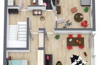 Wohnung kaufen in 85452 Moosinning, 4 Zi-Wohnung mit Logia und Dachstudio in ruhiger Anliegerstraße mit Einliegerwohnung