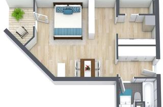 Wohnung mieten in Adolf-Braun-Straße, 90429 Muggenhof, Modernisierte Wohnung mit einem Zimmer sowie Balkon, EBK & Klimaanlage in Nürnberg
