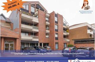 Wohnung kaufen in 26871 Aschendorf, ***Exklusives Immobilienangebot*** Gepflegte Eigentumswohnung im Herzen von Papenburg-Aschendorf