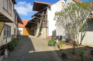 Bauernhaus kaufen in Hauptstraße 14, 67294 Stetten, EUPORA® Immobilien: Ehemaliger Bauernhof mit Innenhof, große Scheunen und Garten in Bischheim.