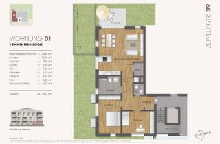 Wohnung kaufen in Zeppelinstraße 39, 68809 Neulußheim, 3 - Zi. Neubau Erdgeschosswohnung (Whg. 01)